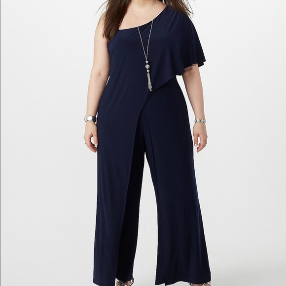 Roz & Ali Pants - One Shoulder Jumpsuit